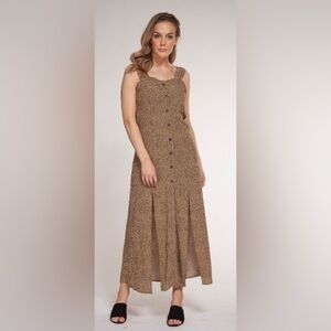 Dex‎ Leopard Dotted Print Sleeveless Maxi Dress